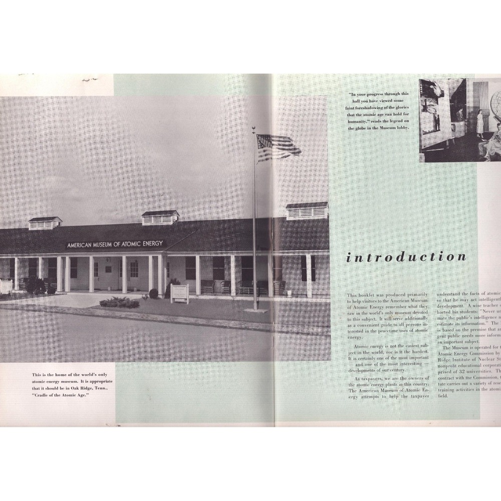 Vintage 1950s Oak Ridge TN Peaceful Atom Booklet Museum Atomic Energy - Picture 2 of 2